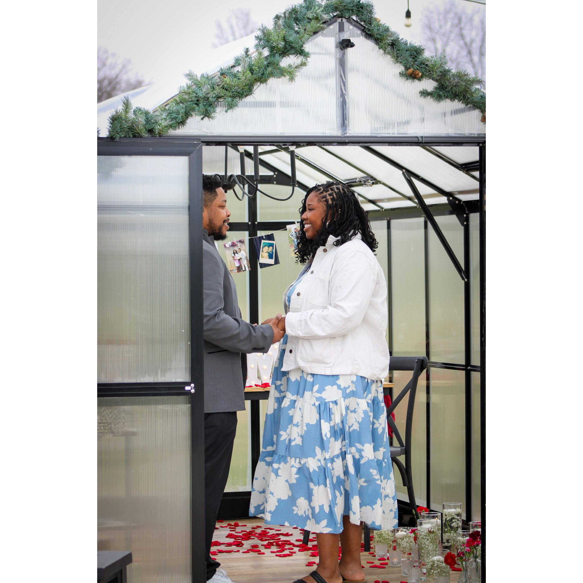 Right before he proposed!!
