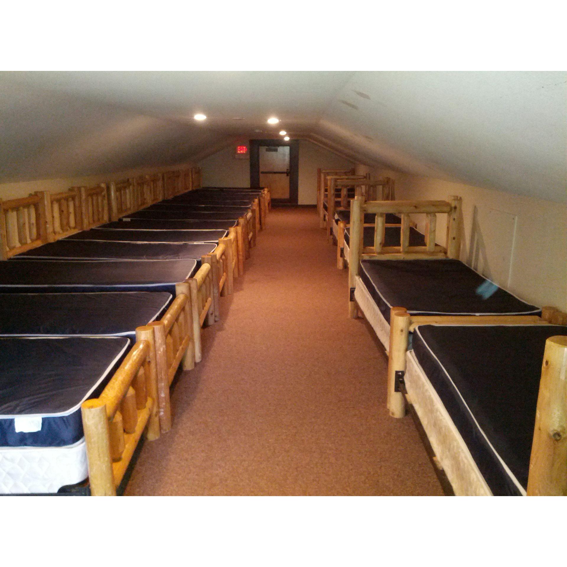 This is the second floor of the lodge, where the twin beds are.