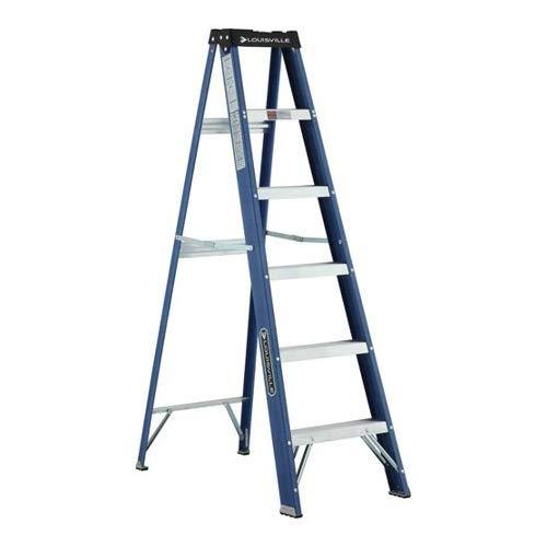 Louisville Ladder W-3215-06 6 ft. Fiberglass Ladder, Type II, 225 Lbs Load Capacity