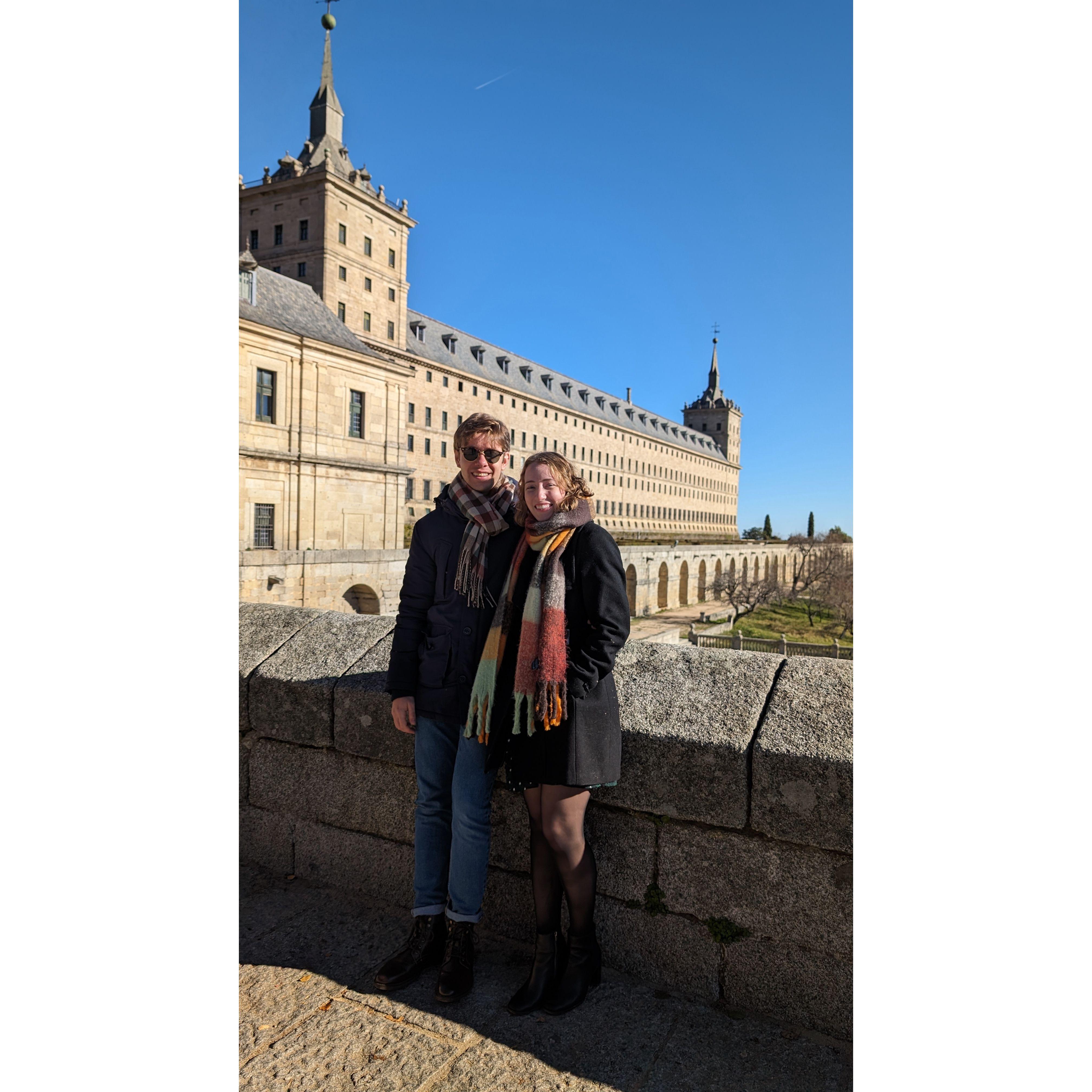 Maria's first visit in Christmas to Spain, this time at San Lorenzo del Escorial.