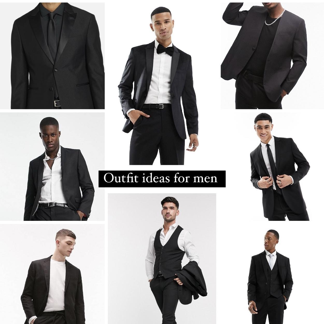 Black attire suggestions for men