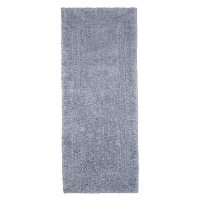 Solid Reversible Long Bath Rug Silver - Yorkshire Home