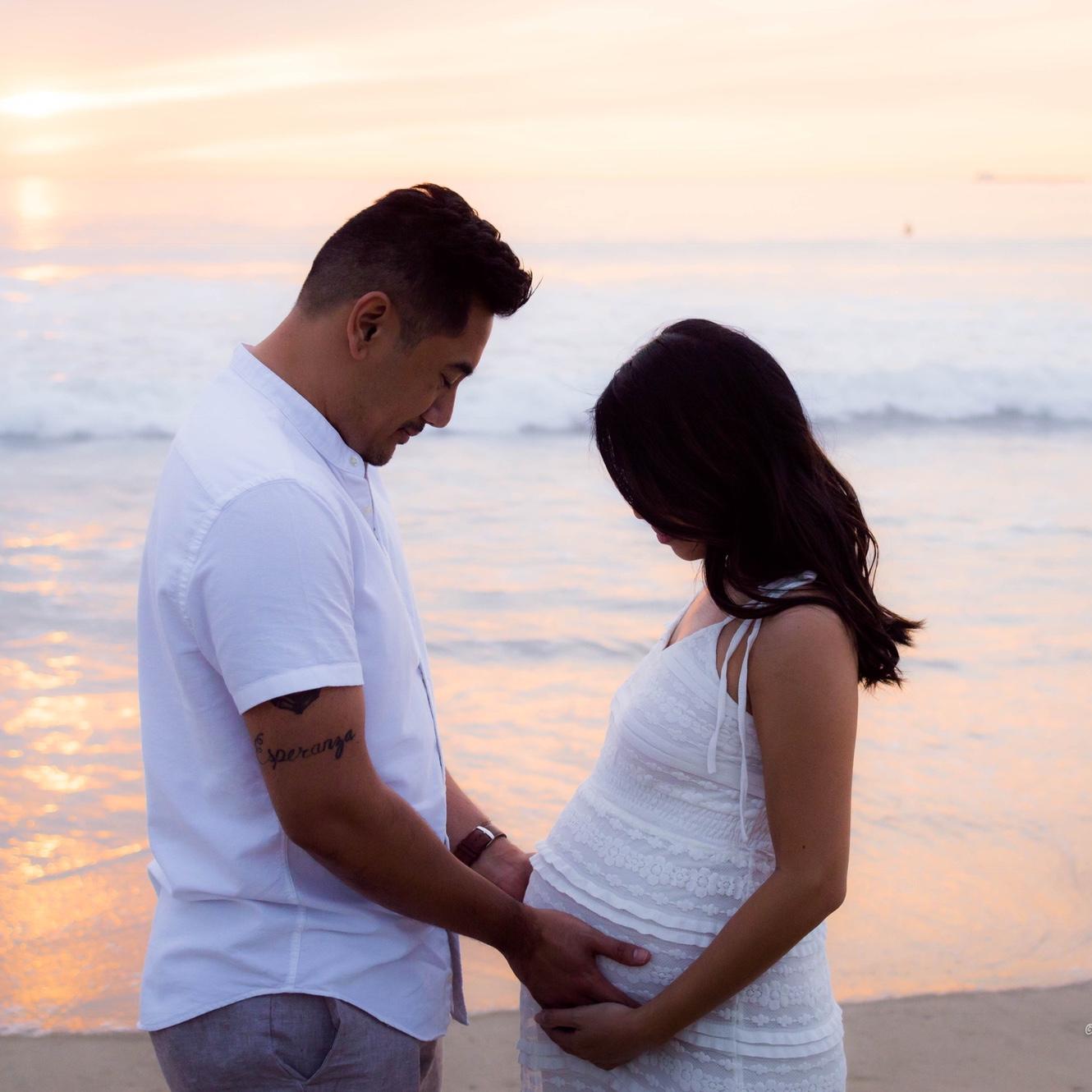 Our maternity photoshoot took us all over LA but we ended up at Manhattan Beach right at sunset.
