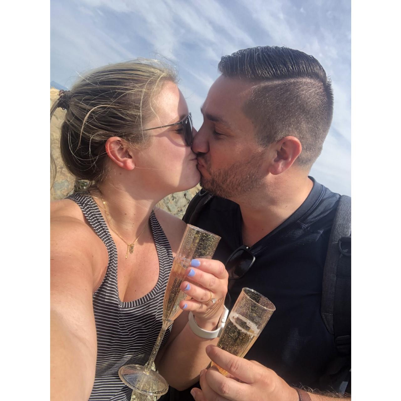Saying "I do" together on top of a mountain!