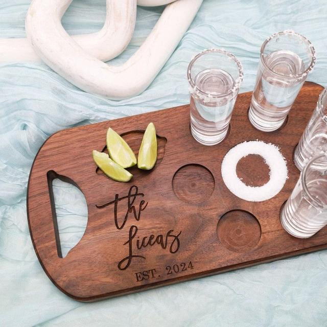 Tequila Board,Wedding Gift,Gift for Couple,Gift for Newlyweds, Engagement Gift,Rustic Wedding Gift,Gift for Bride,Bridal Shower Gift