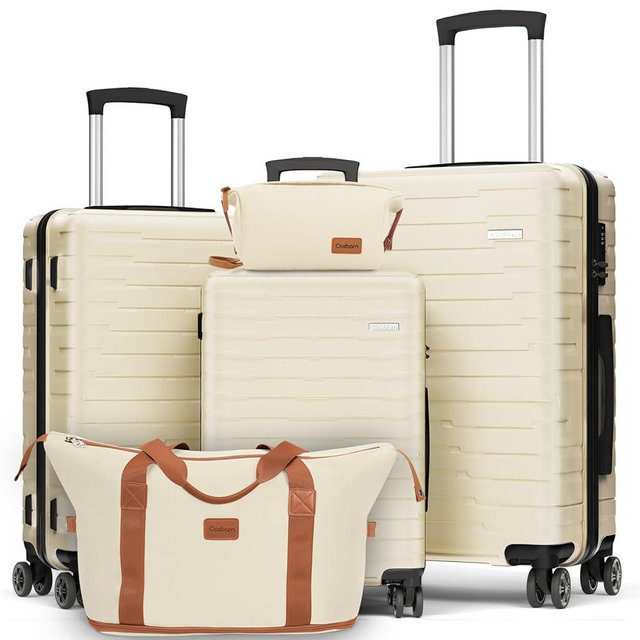 Luggage Sets 5 Piece Suitcases with Wheels, Suitcase Set ABS Hard Case Luggage with TSA Lock Spinner Wheels Durable Travel Luggage