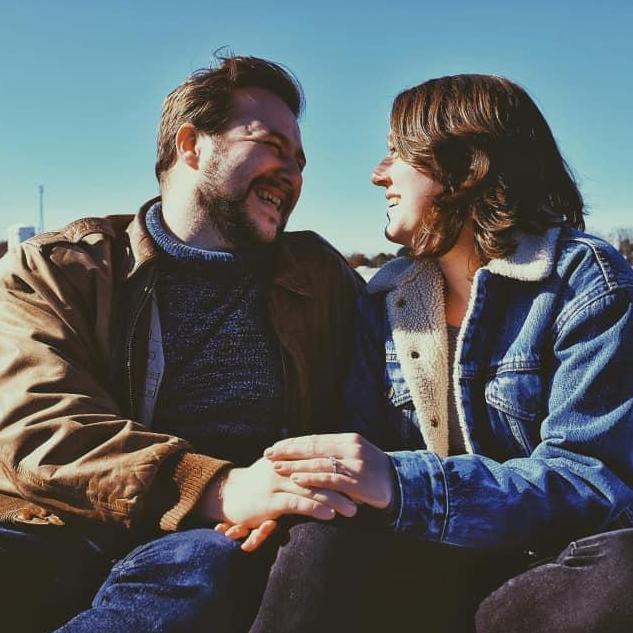 That Horsebarn Hill engagement we were telling you about. Thanks to Carleton's brother, Tyler, for scaling the hill to take photos right after!