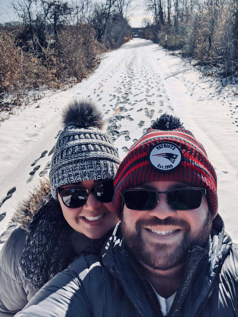A wonderful stroll on the bike path less than a month before we got engaged.