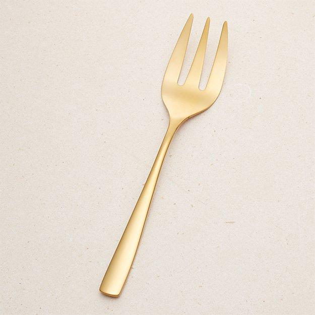 Gold Serving Fork