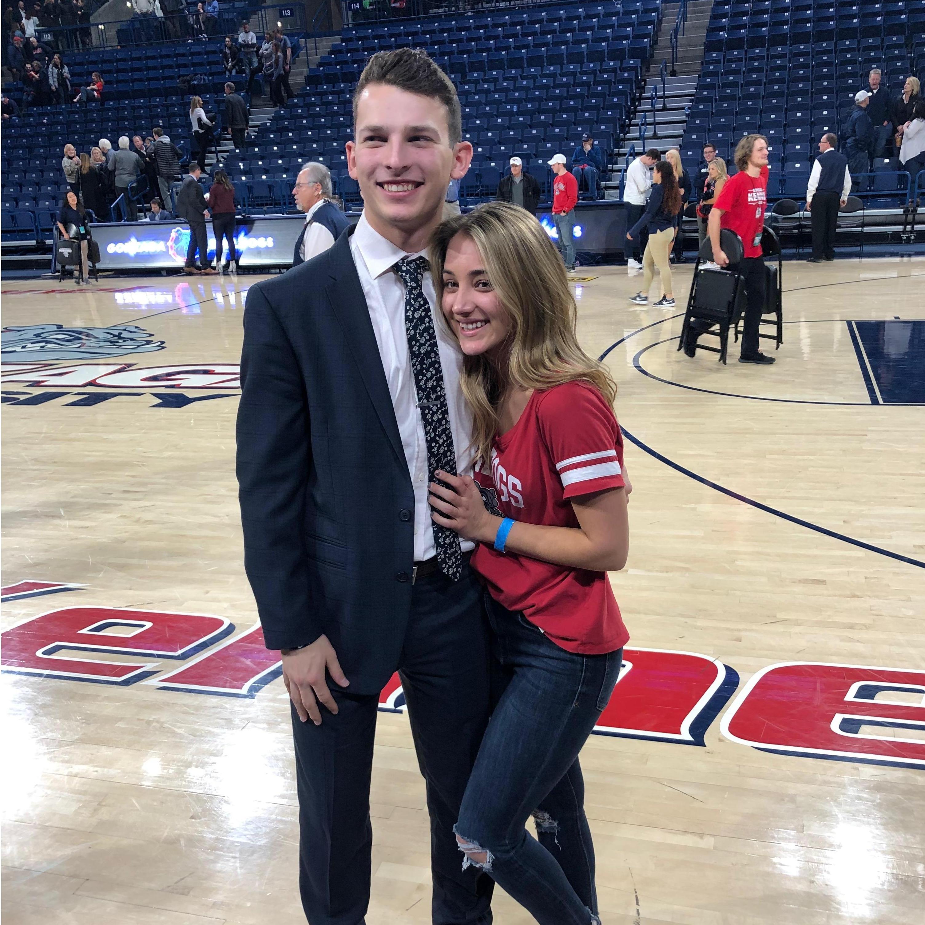 GU basketball Senior Night! Go Zags!