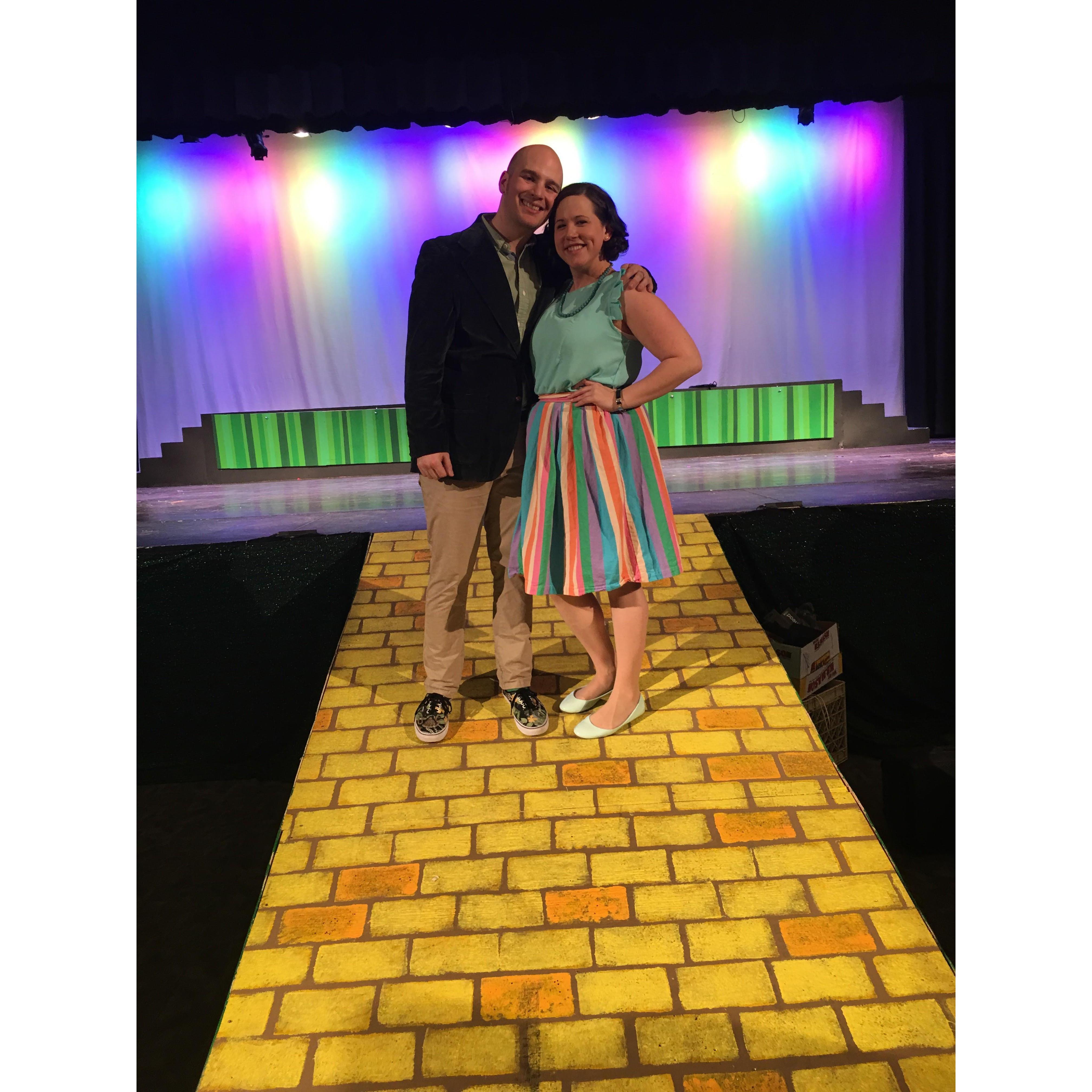 Following the Yellow Brick Road.