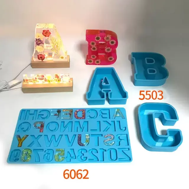 10CM Large Size 26 Capital Letters Resin Silicone Mold for DIY Letter Epoxy Mold Birthday Party Couple Proposal Decoration