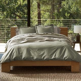 300-Thread Count Organic Percale Fitted Sheet