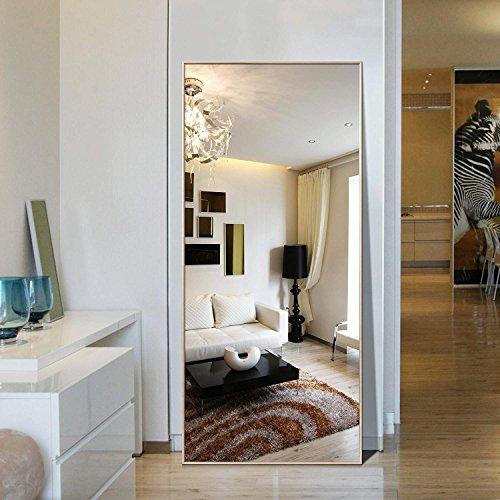 H&A 65"x24" Full Length Mirror Bedroom Floor Mirror Standing or Hanging (Gold)