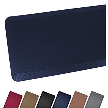Anti Fatigue Comfort Long Kitchen Runner Mat By Sky Mats - Commercial Grade Quality Perfect for Standup Desks, Kitchens, and Garages - Relieves Foot, Knee, and Back Pain, 24x70x3/4-Inch, Dark Blue