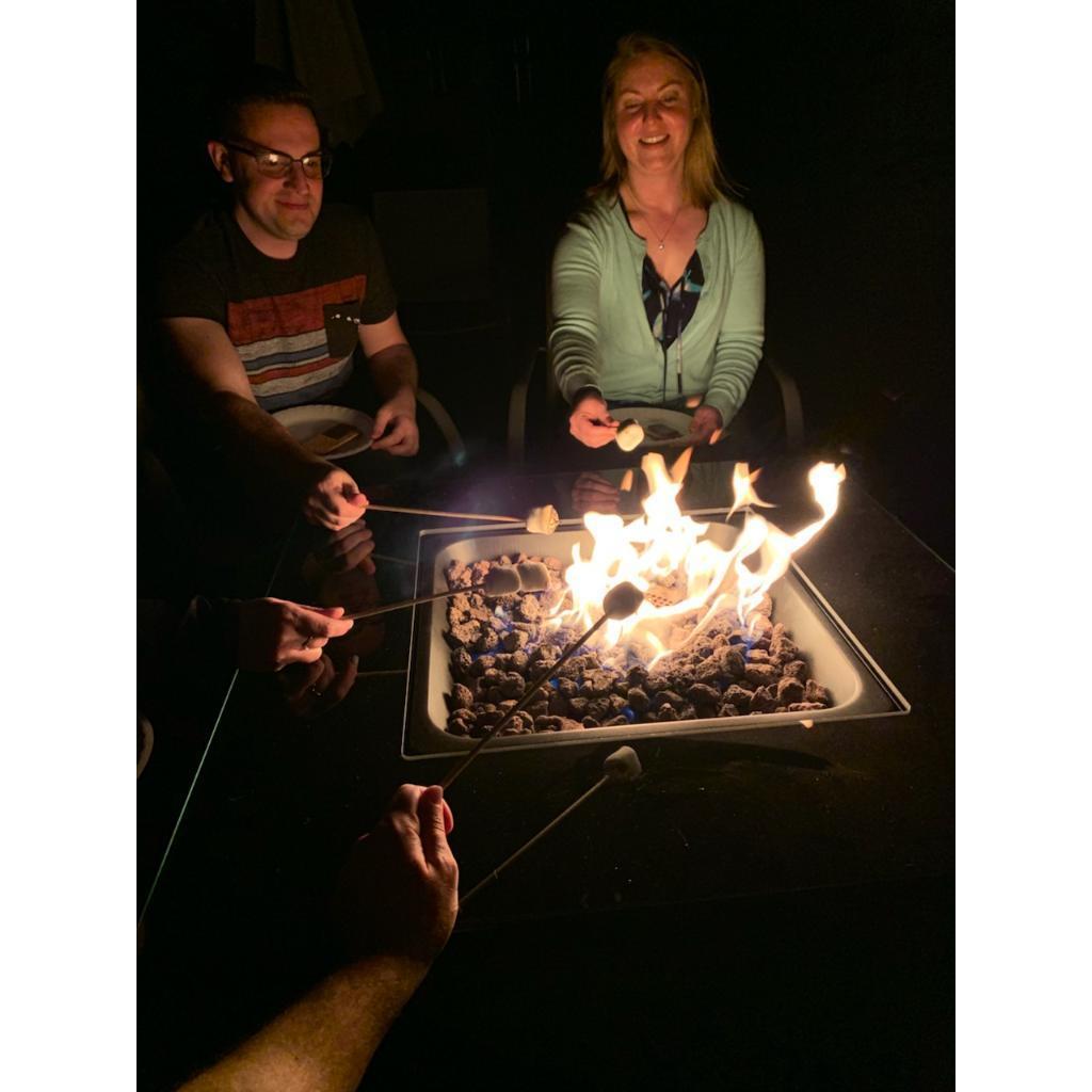 Always fun having fires and of course s'mores