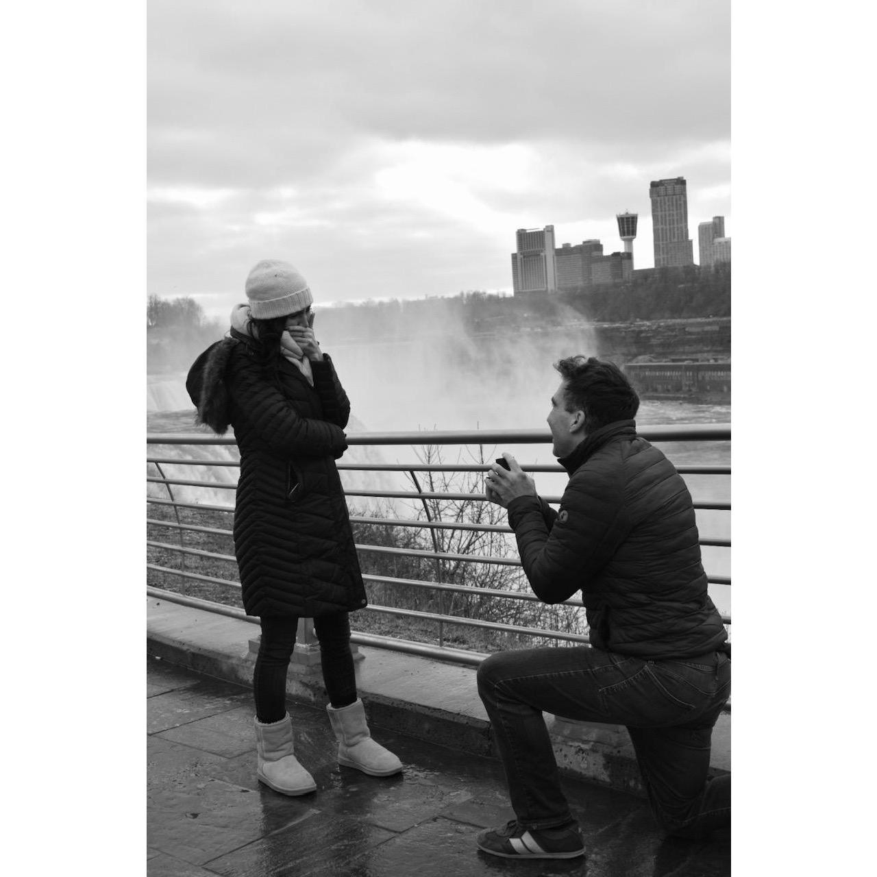 The proposal! (Niagra Falls)