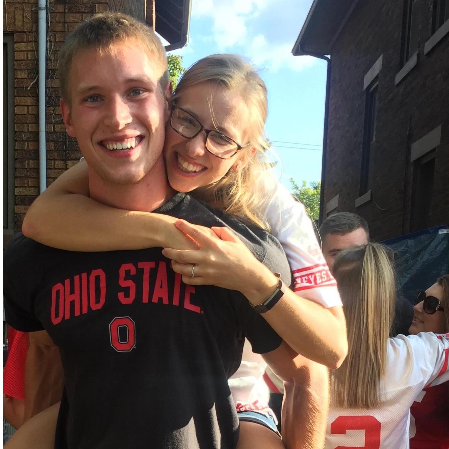 Us at our first OSU tailgate together!
