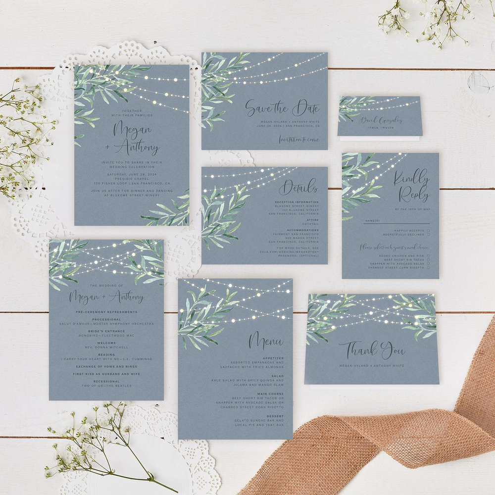 Saranac Landscape | Slate | Zola Save The Dates