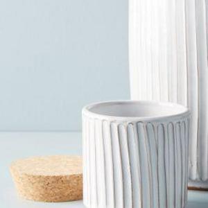 Glazed Terracotta Canister, Small