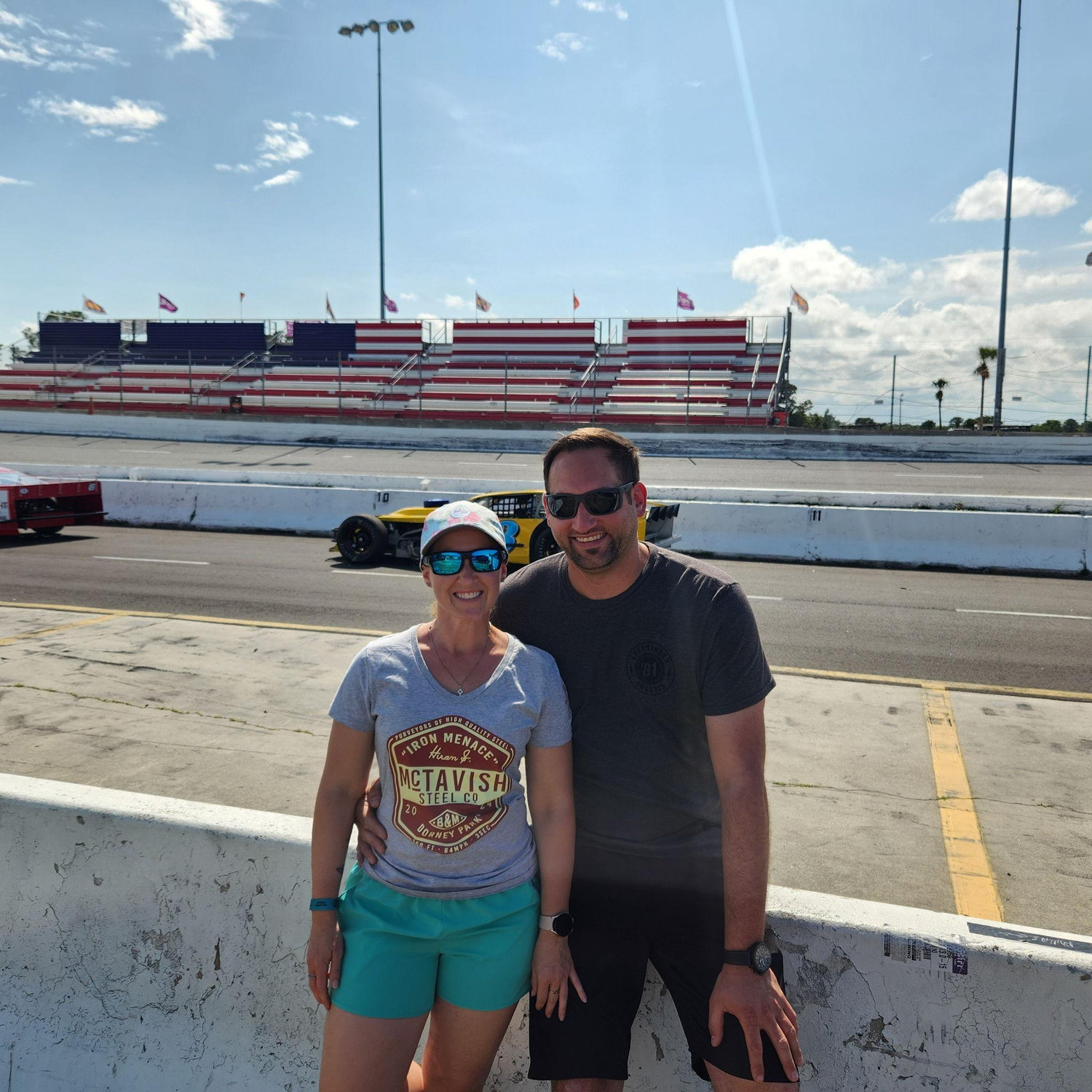 New Symrna Speedway-Steve supporting Rusty race.