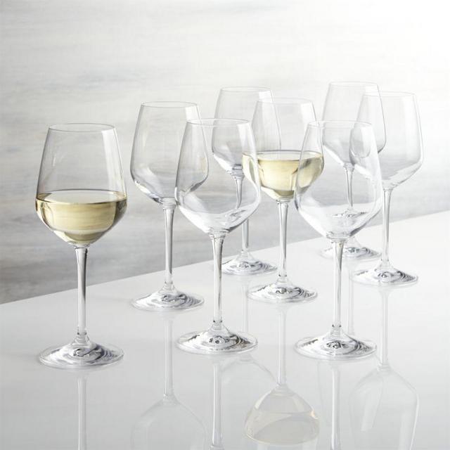 Nattie White Wine Glasses, Set of 8