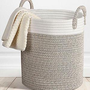 Large Terracotta Woven Basket, 15"x 13"