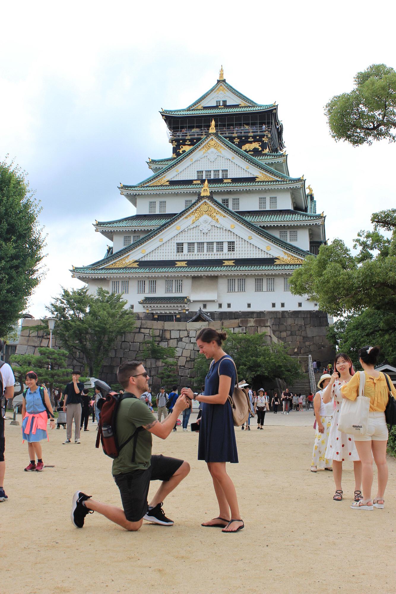 Mark proposed while we were visiting friends in Japan!