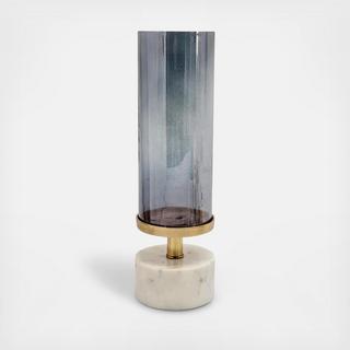 Glass & Marble Cylindrical Hurricane