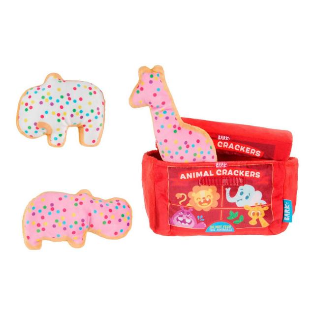 BARK Animal Crackers Squeakers Snacks Dog Toy