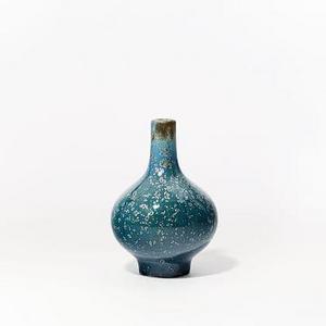 Reactive Glaze Vase, Light Blue, Small