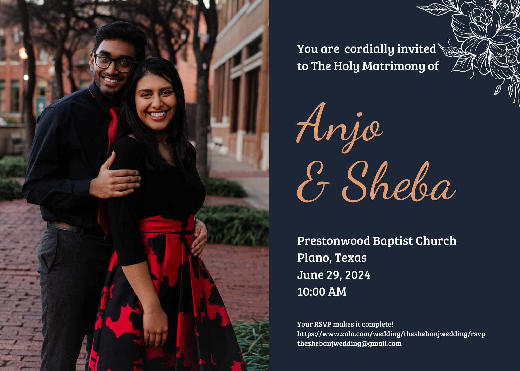 The Wedding Website of Sheba Ruth Korah and Anjo Bob Anil