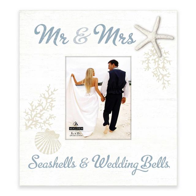 Malden® "Seashells & Wedding Bells" 8-Inch x 10-Inch Picture Frame