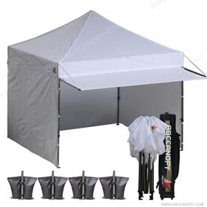 ABCCANOPY 10x10 EZ Pop up Canopy Tent Instant Shelter Commercial Portable Market Canopy with With Full walls & Awnings & Wheeled bag Bonus 4 Weight Bag
