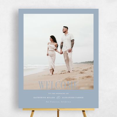 Powder Blue Wedding Sign - Dove Photo