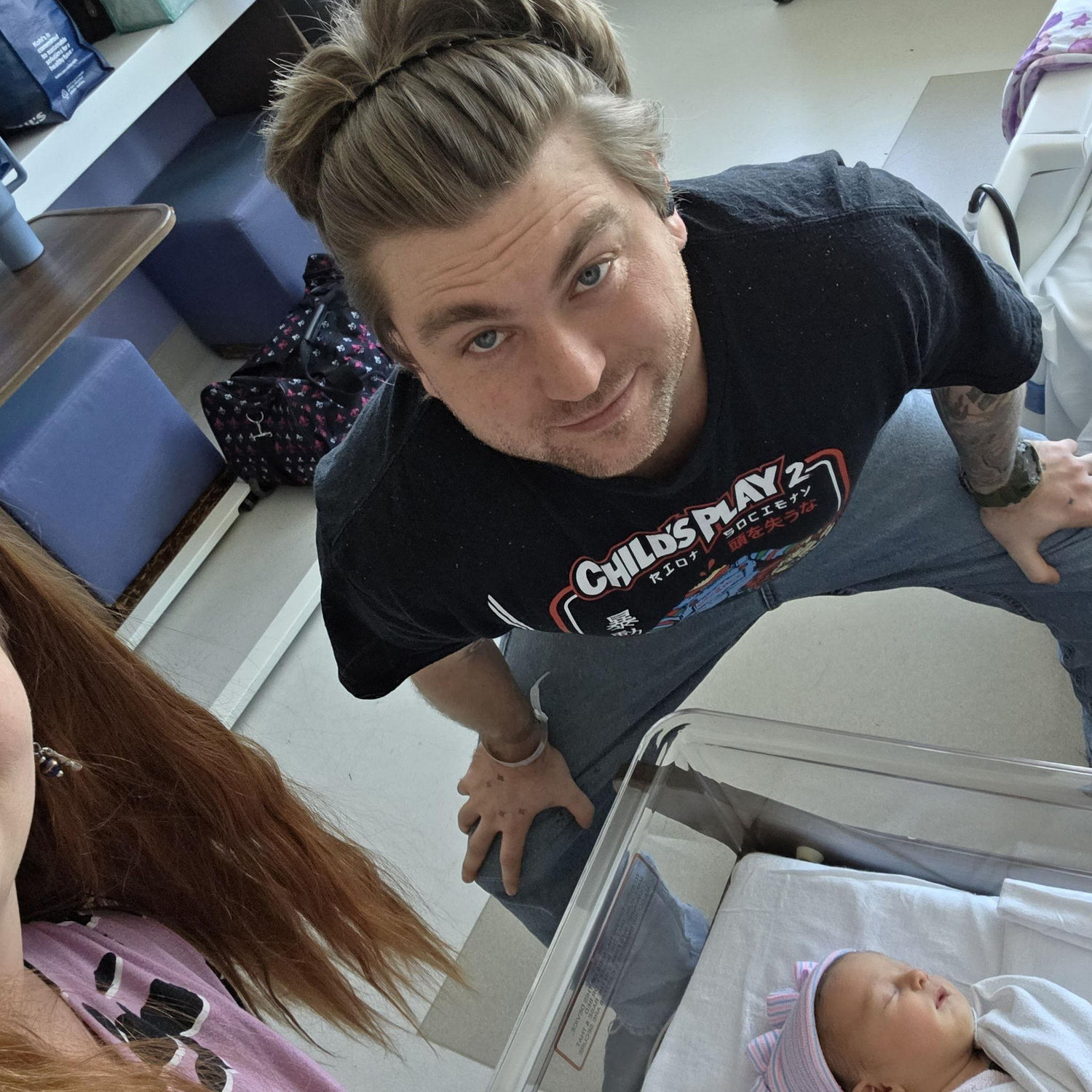 Finally leaving the hospital with Aurora!