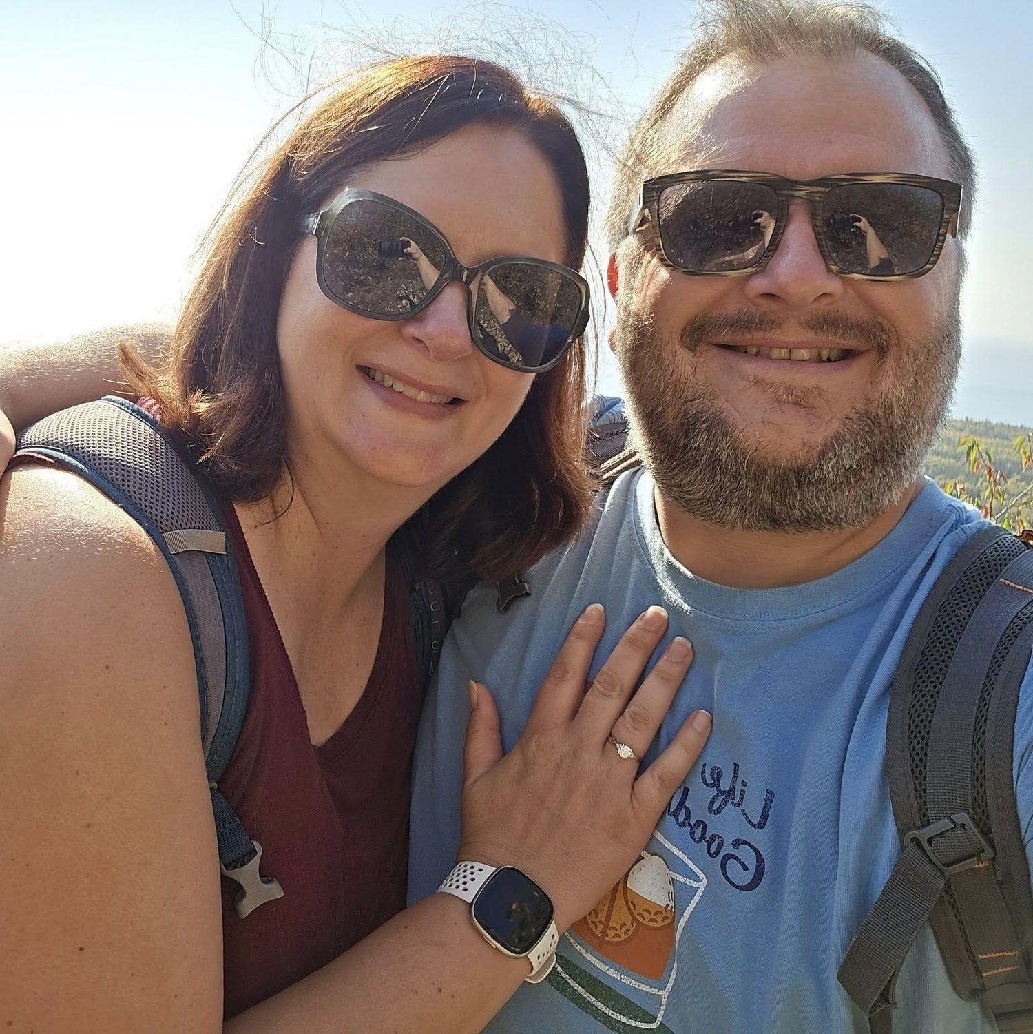 Rob proposed while hiking on Oberg Mountain near Lutsen, MN on October 4, 2025.