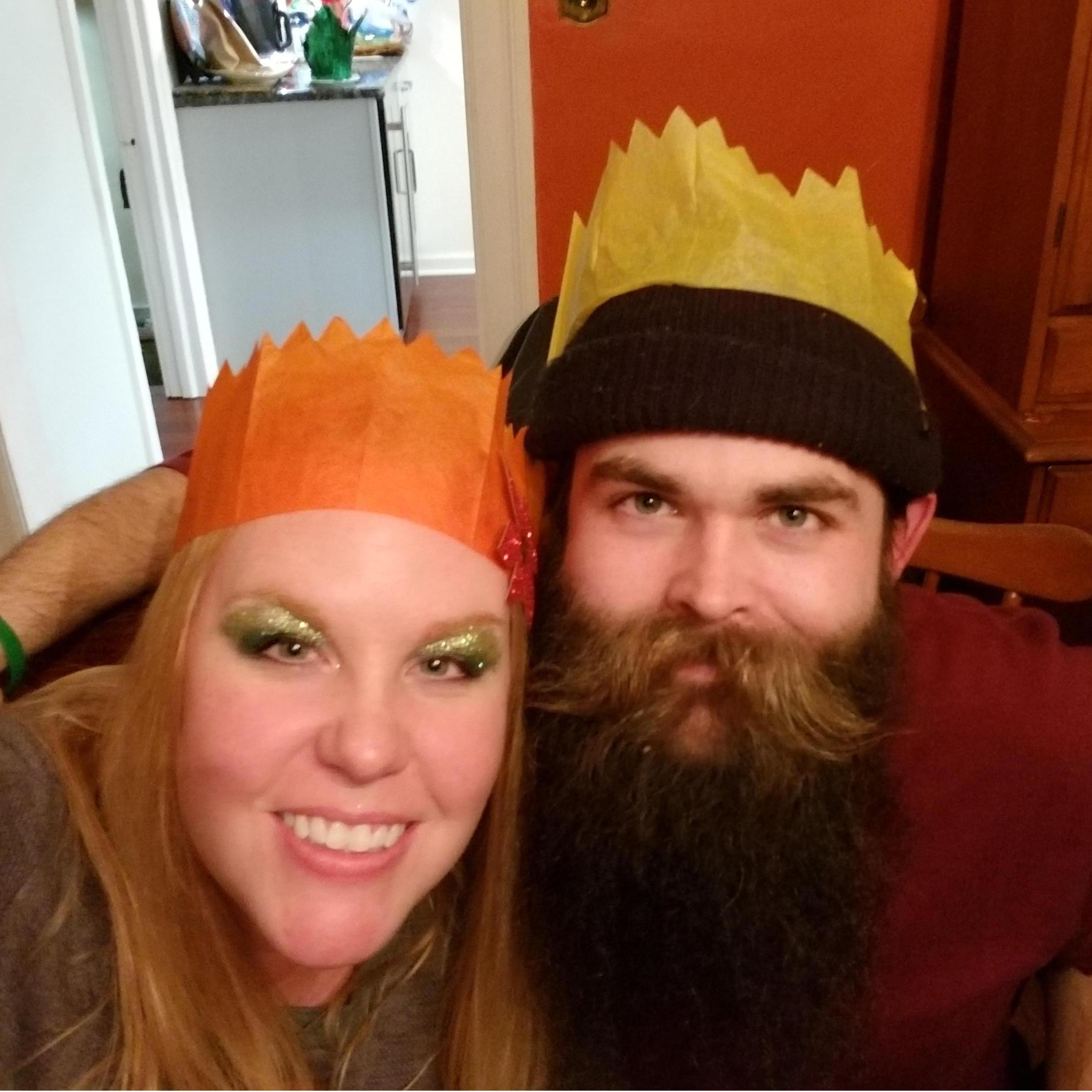 Popper hats after Christmas dinner w/ PJ's family 2017