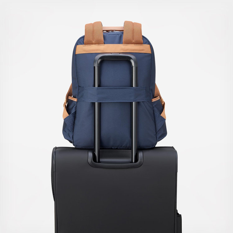 blue backpack leather vintage paris Navy  Pagani Store This Flanerie backpack features tote handles and padded back straps for carrying blue backpack leather vintage paris