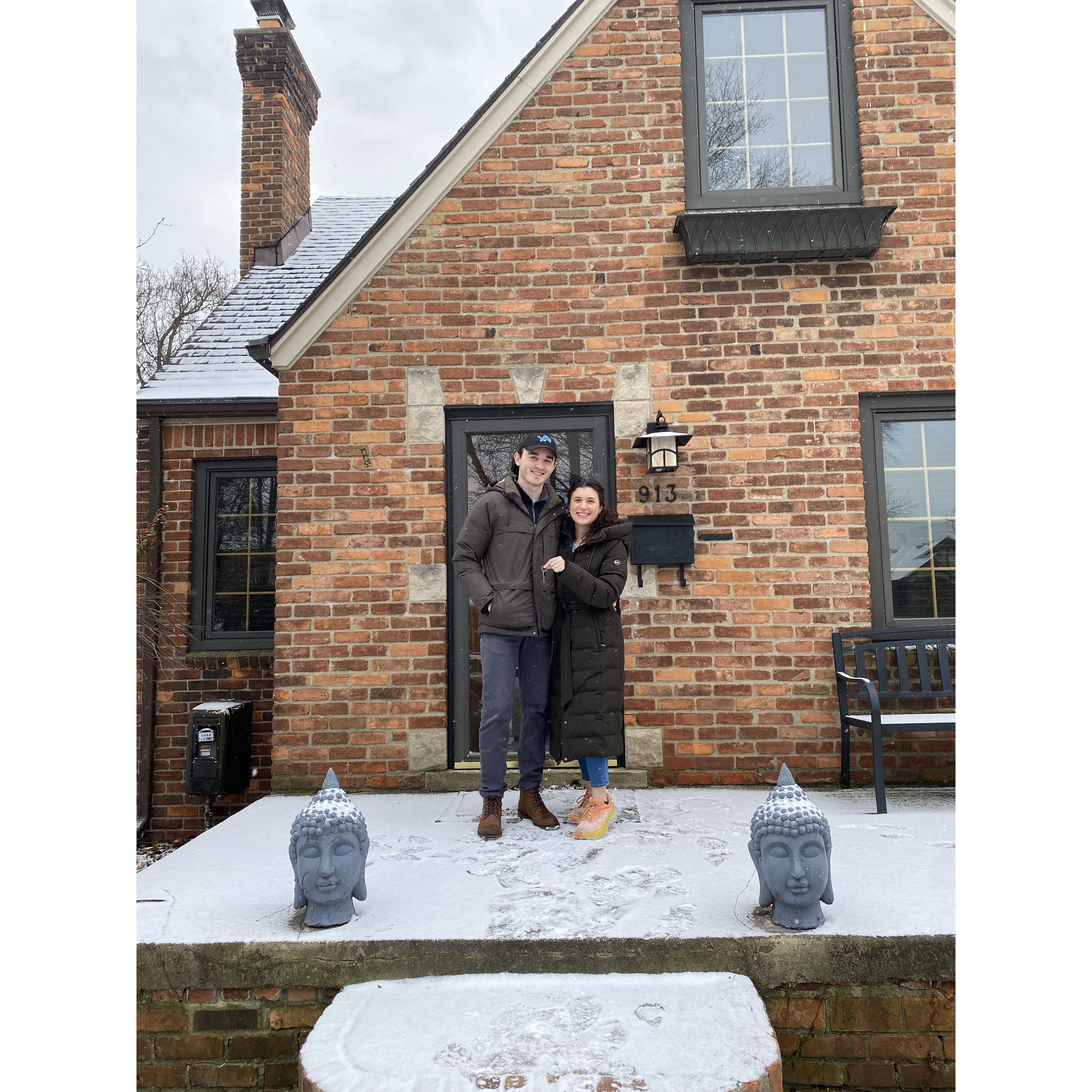 Getting the keys to our first house!