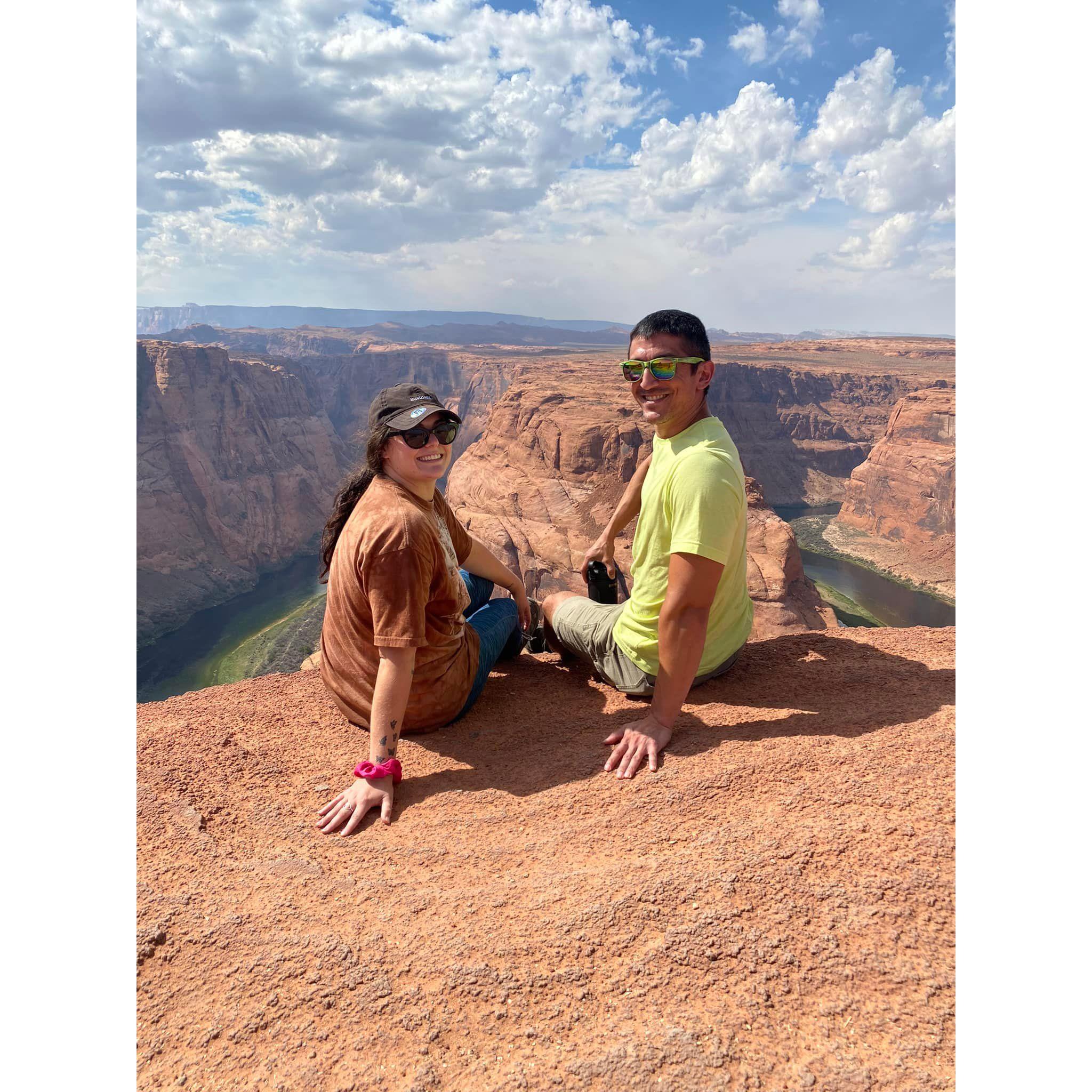 Horseshoe Bend in Arizona! Literally why are we so cute?!