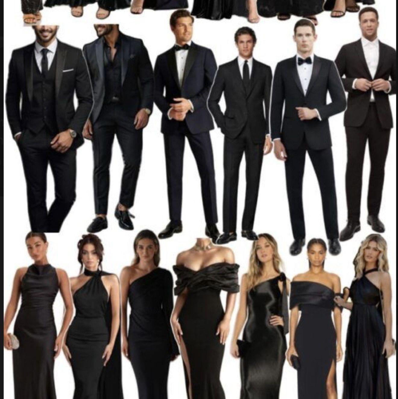BLACK TIE DRESS CODE EXAMPLES