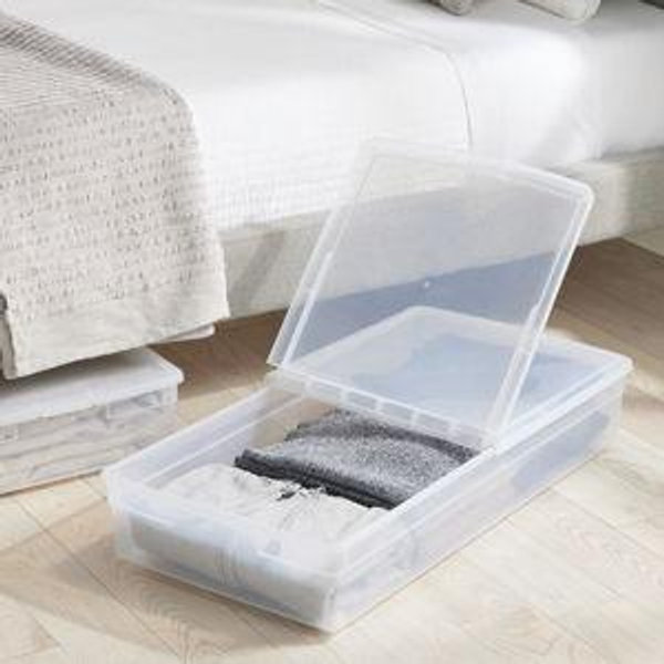 Our Long Under Bed Box with Wheels - The Container Store