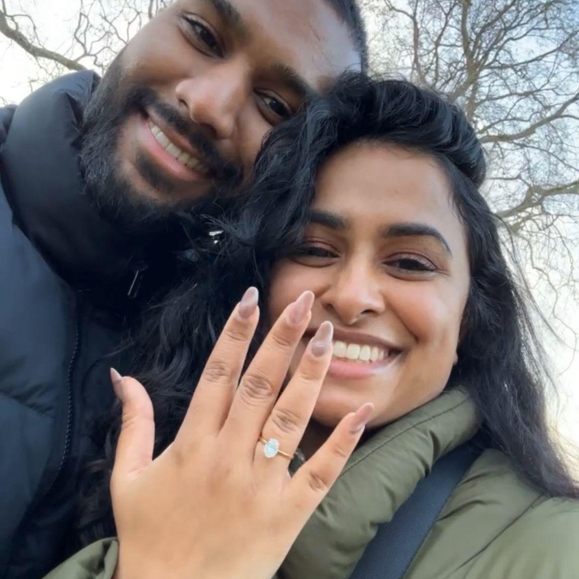 He proposed in London!