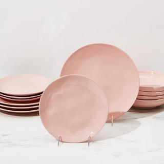 Lawson Organic 12-Piece Dinnerware Set with Pasta Bowl, Service for 4