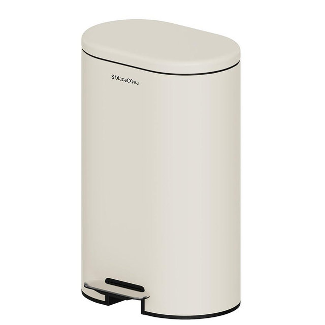 SolaceCove 8 Gallon Anti-Fingerprint Stainless Steel Garbage Can with Foot Pedal for Kitchen,30L Kitchen Trash Can with Soft Close Lid & Removable Inner Bucket for Office,Living Room