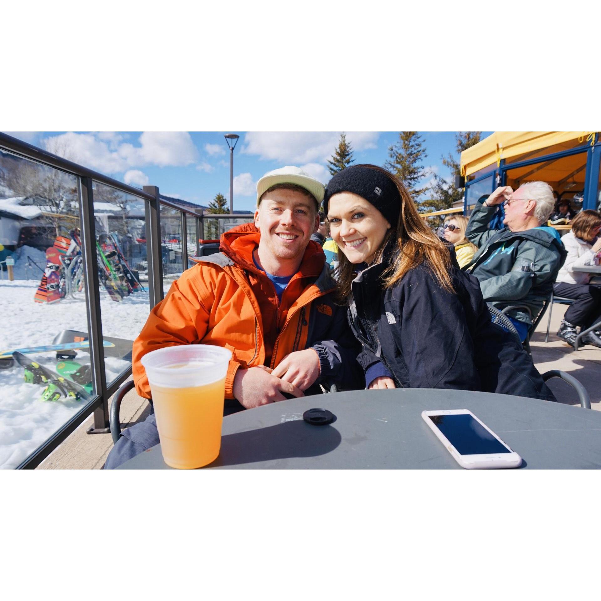 The Lodgersons enjoying a cold one at the Umbrella Bar!