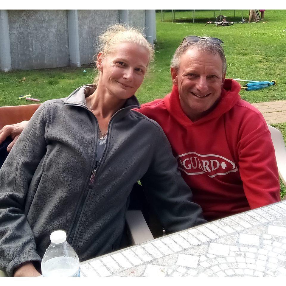 Us at my parents' house for a Memorial Day cookout this year