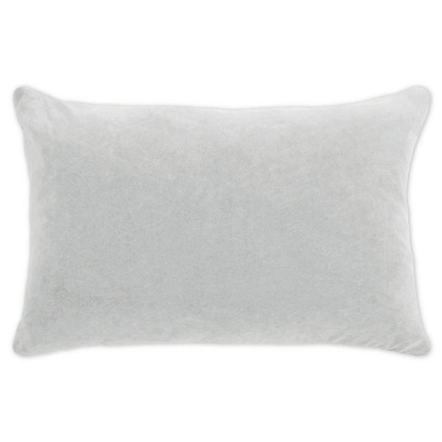 French Connection® Liam Velvet Oblong Throw Pillow in Light Grey