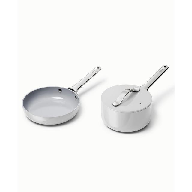 Caraway Aluminum Non-Stick Ceramic 8.27" Mini Fry Pan and Mini Sauce Pan Duo